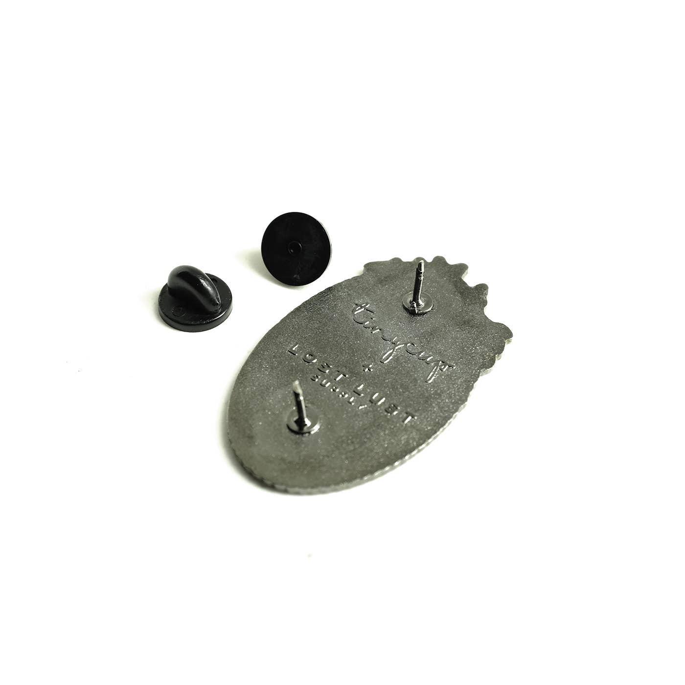 Jackie (Skeleton) Enamel Pin by Tiny Cup Needleworks