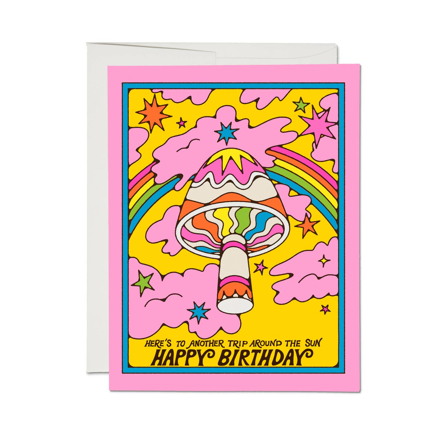 Another Trip Around the Sun Mushroom Birthday Card