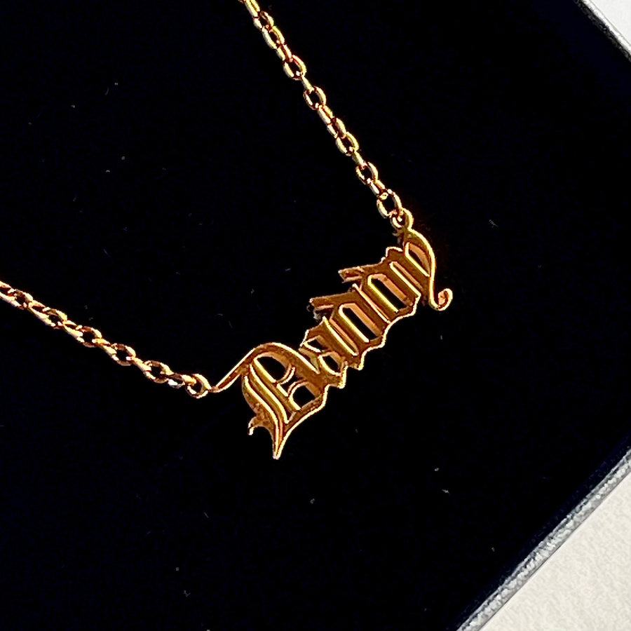 Daddy - word necklace gold