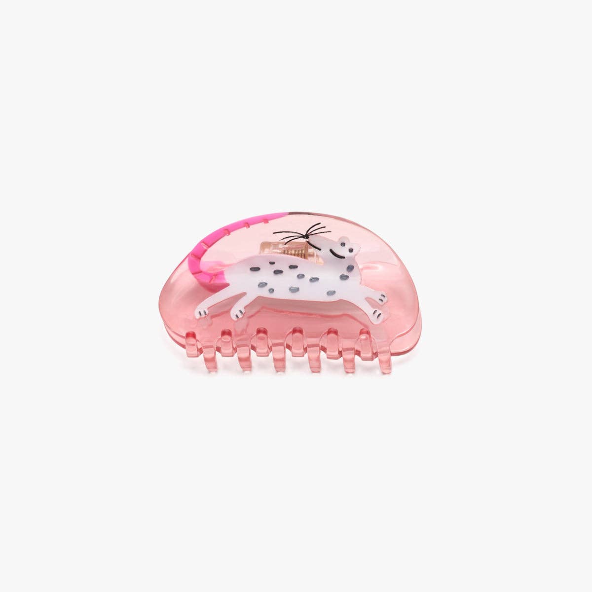 The Mouse Cute Pink Clear Acetate Hair Claw Clip Accessory
