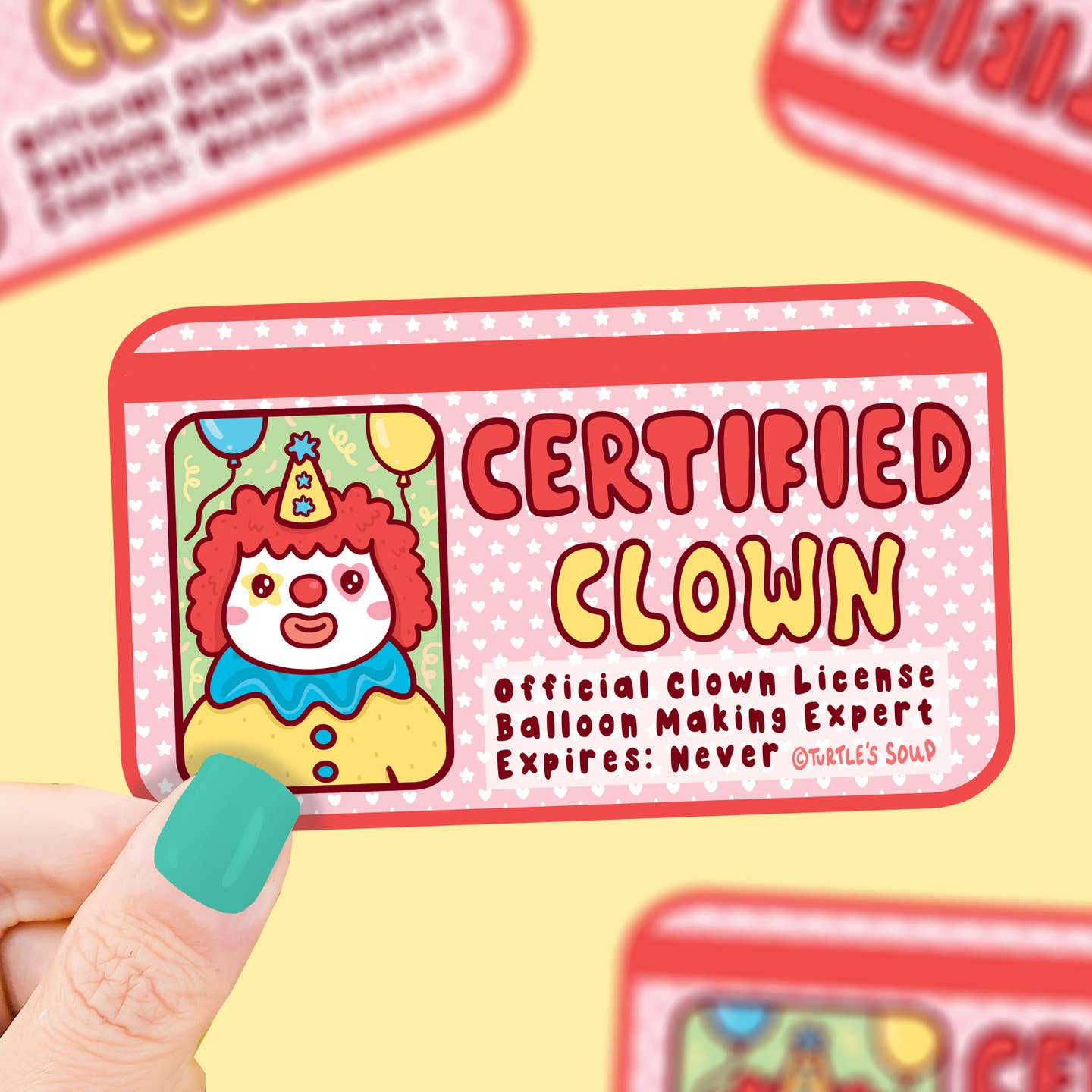 Certified Clown Vinyl Sticker