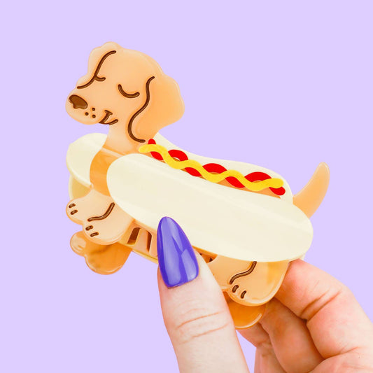 Hot Dog Dachshund Hair Claw