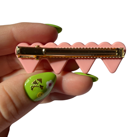 4 Hearts Hair Clip - Red & Pink