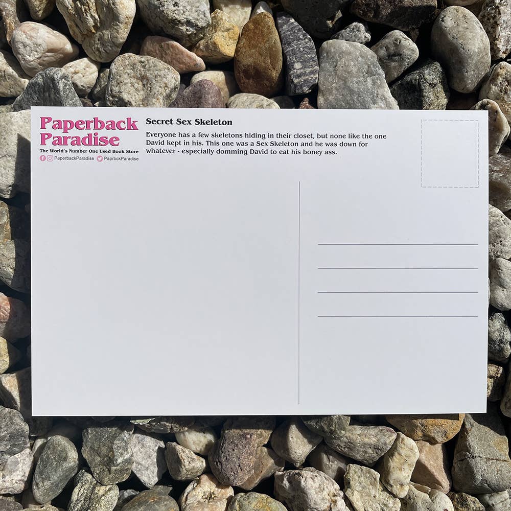 Secret Sex Skeleton Postcard