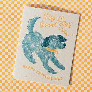 Dog Dads Count Too - Risograph Greeting Card