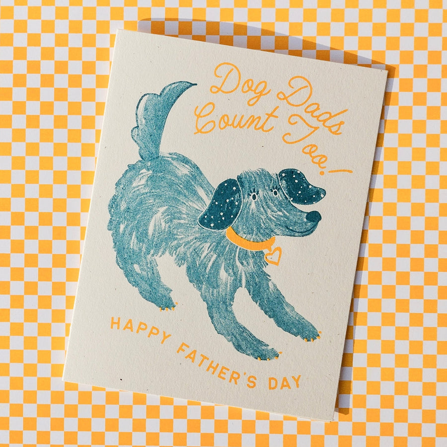 Dog Dads Count Too - Risograph Greeting Card