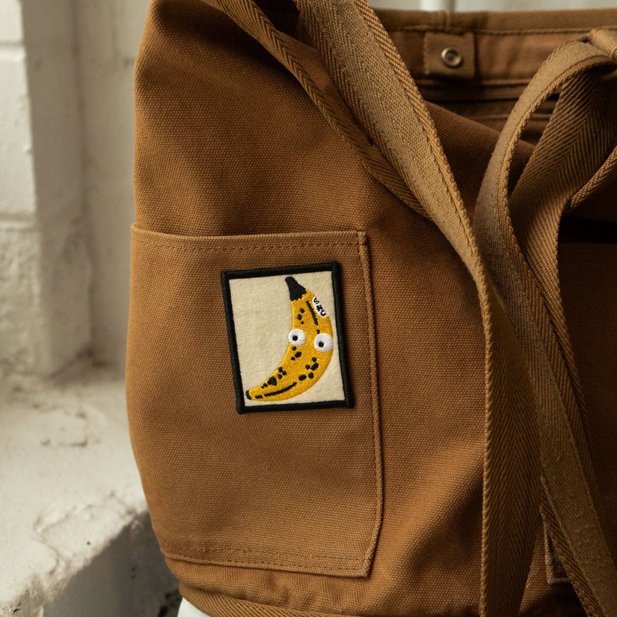 Googly Banana Felt Sticky Patch