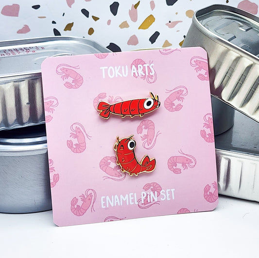 Shrimpies Mini Enamel Pin Set