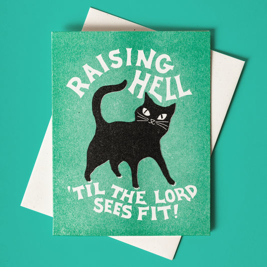 Raising Hell - Risograph Card