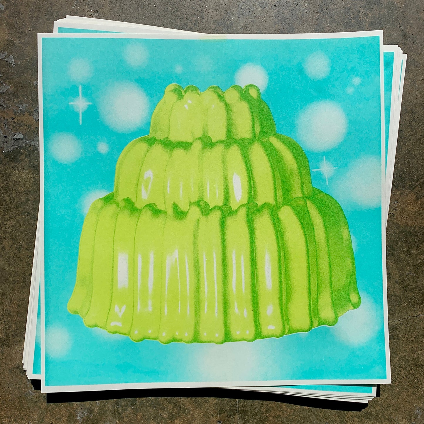Radioactive Jell-O - Risograph Print