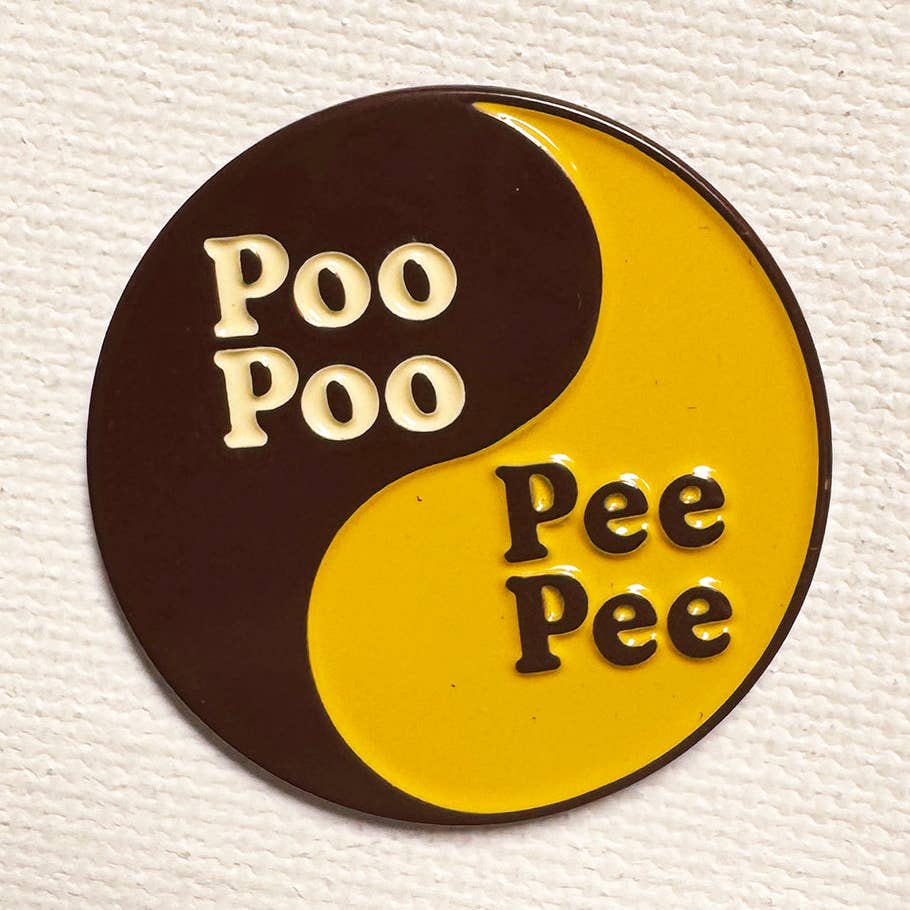 Poo Poo Pee Pee Yin Yang Enamel Pin