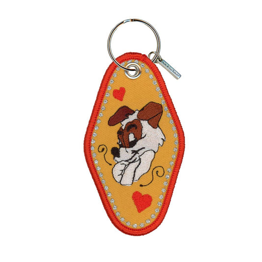 I Wanna Be Your Dog Embroidered Keychain
