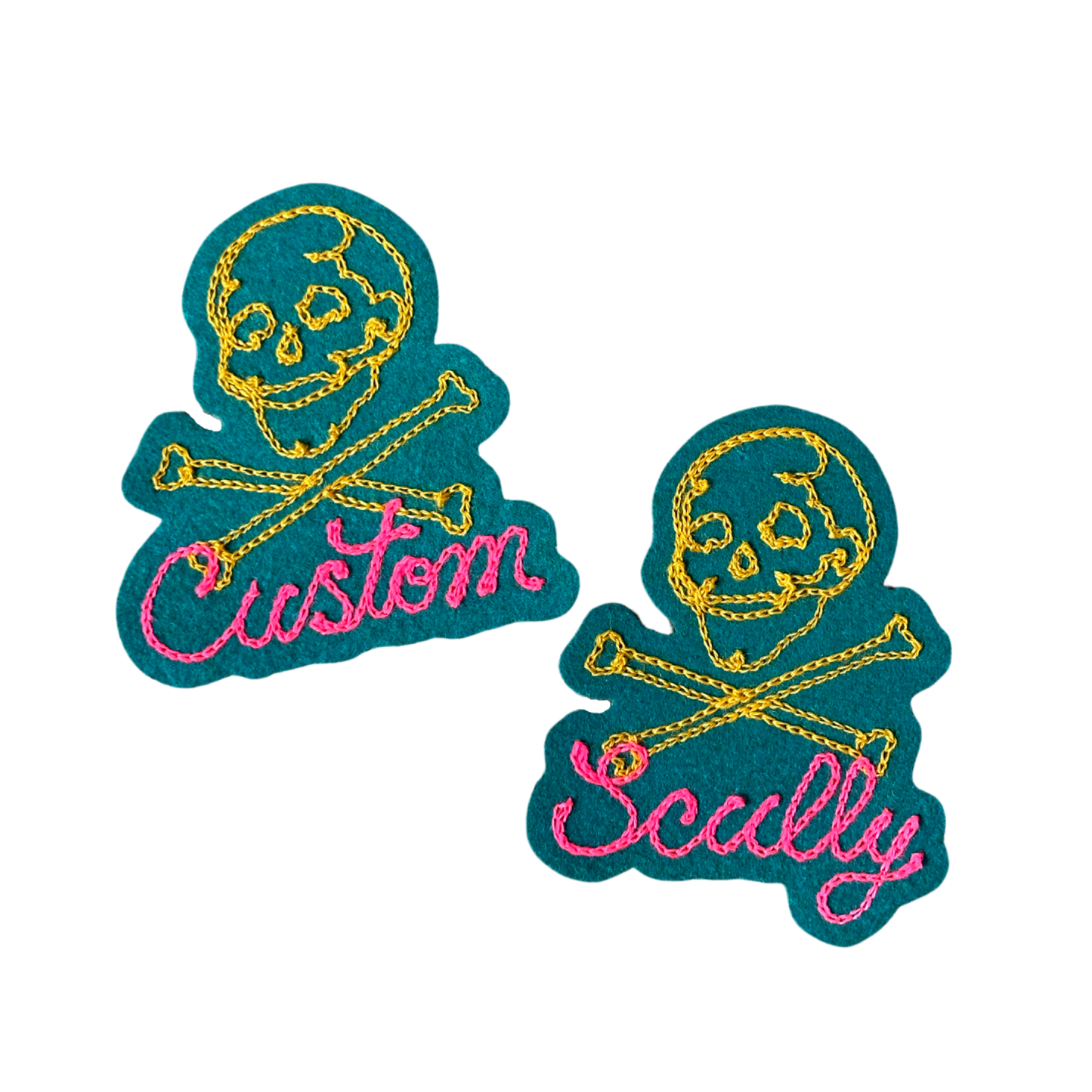 Teal Skull Name Patch
