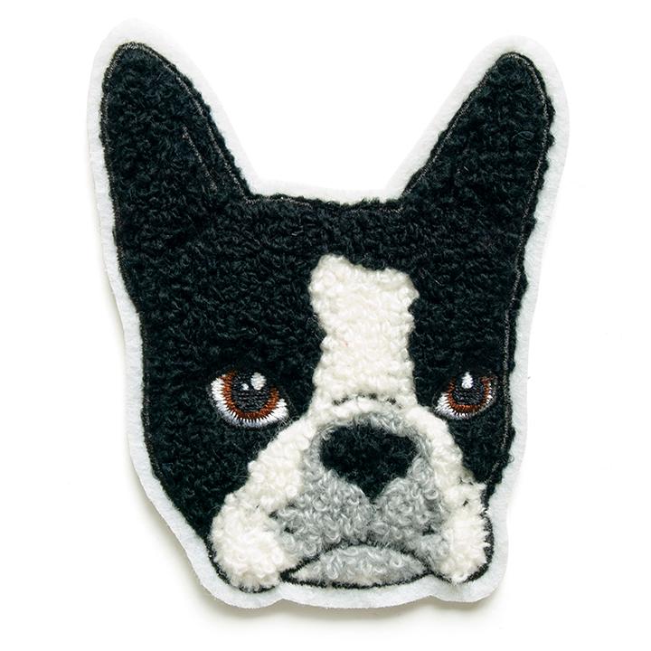 Boston Terrier Chenille Patch