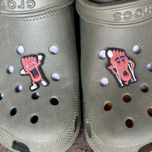 Happy Foot / Sad Foot Croc Charms