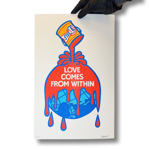 Love Comes From Within 11x17  Riso Print
