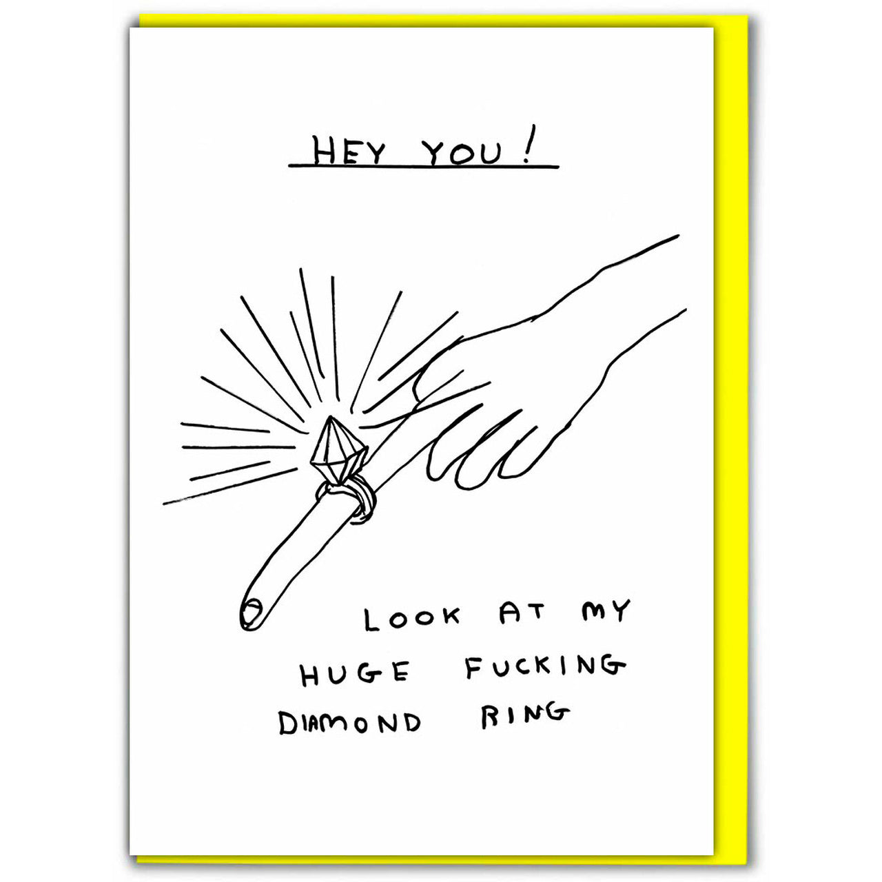 David Shrigley Engagement Huge Diamond Greeting Card