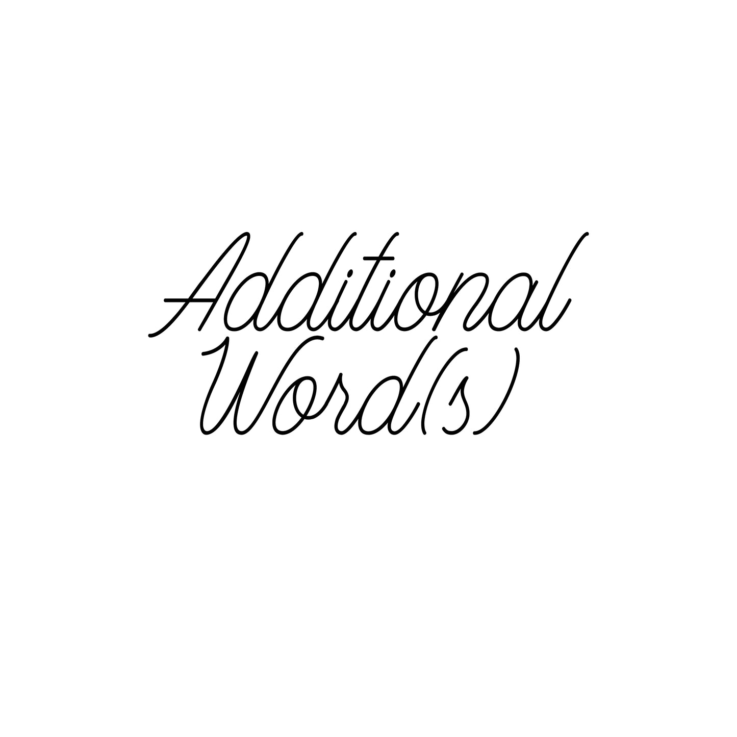 2 Additional Words