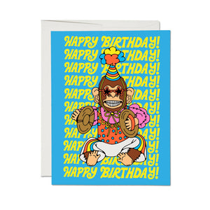 Funky Monkey Birthday Card