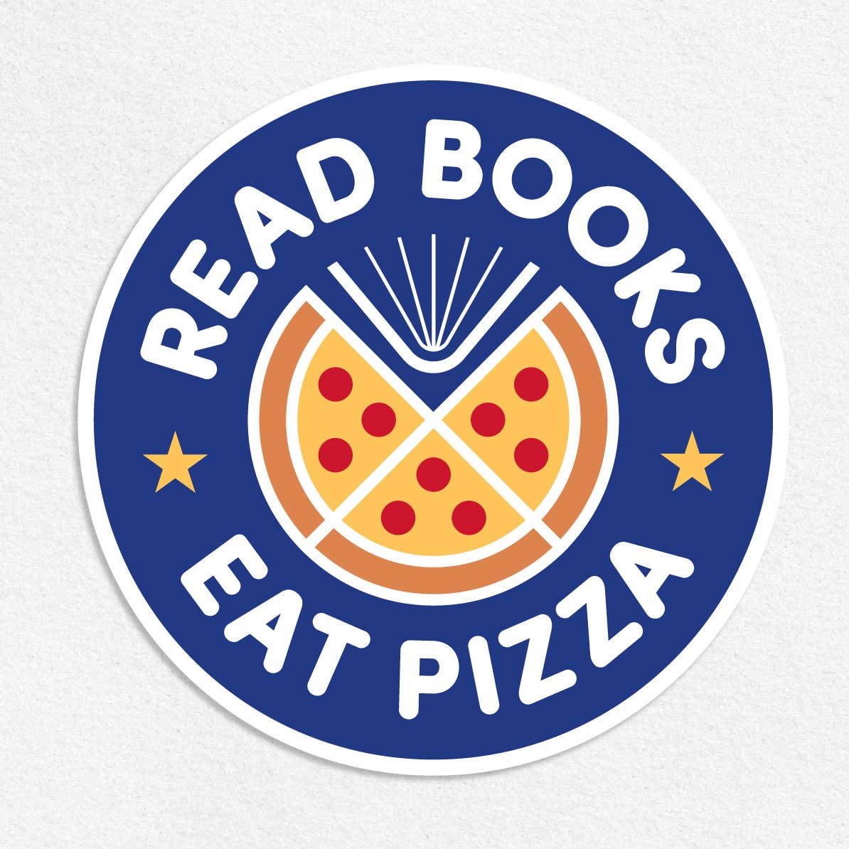 Read Books Eat Pizza Sticker
