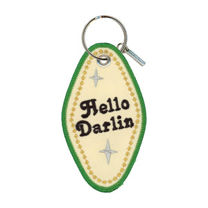 Hello Darlin' Embroidered Keychain