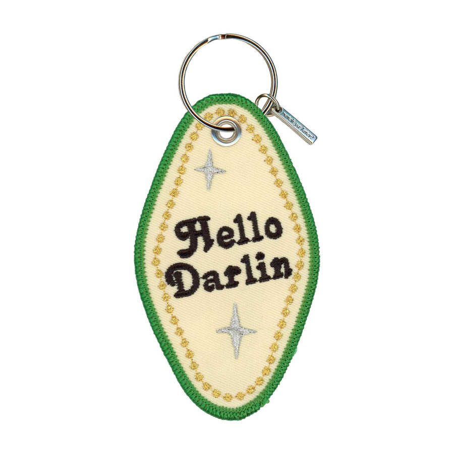 Hello Darlin' Embroidered Keychain