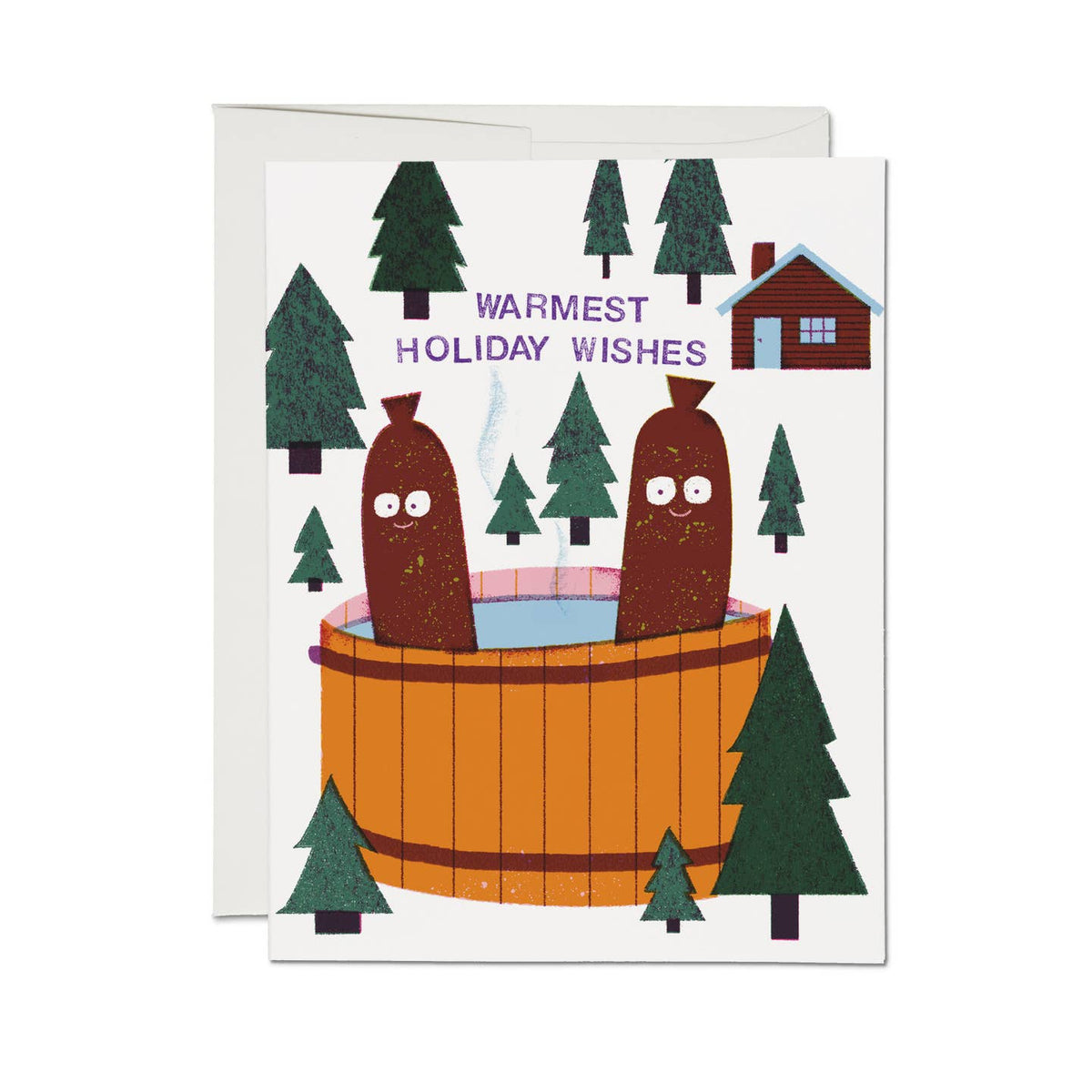 Hot Tub Holidays Greeting Card