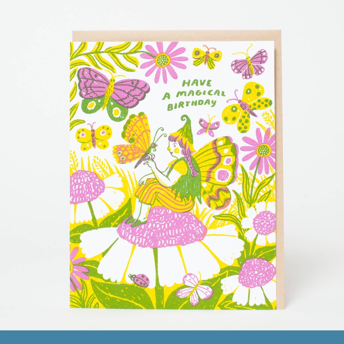 Magical Birthday Fairy Letterpress Greeting Card By Phoebe Wahl