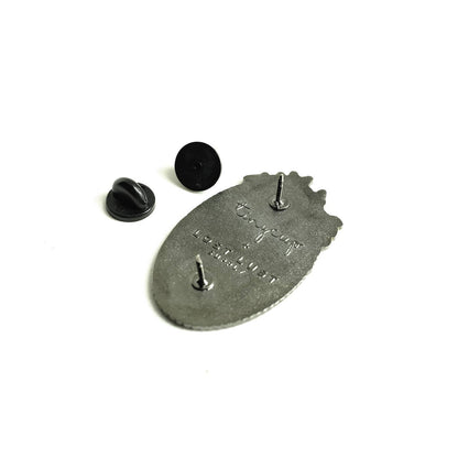 Jackie (Skeleton) Enamel Pin by Tiny Cup Needleworks