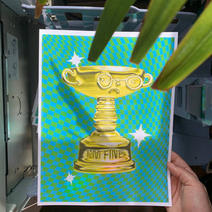 I'm Fine Risograph Print