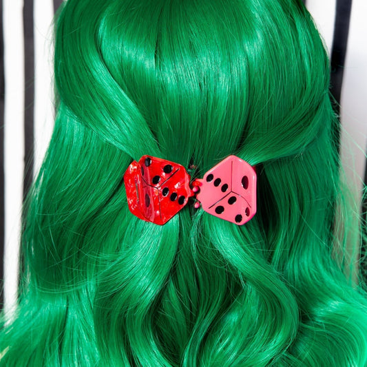 Dice Hair Claw - Red