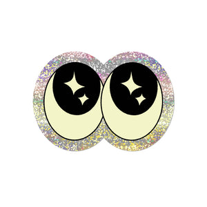 Eyeballs Glitter Sticker