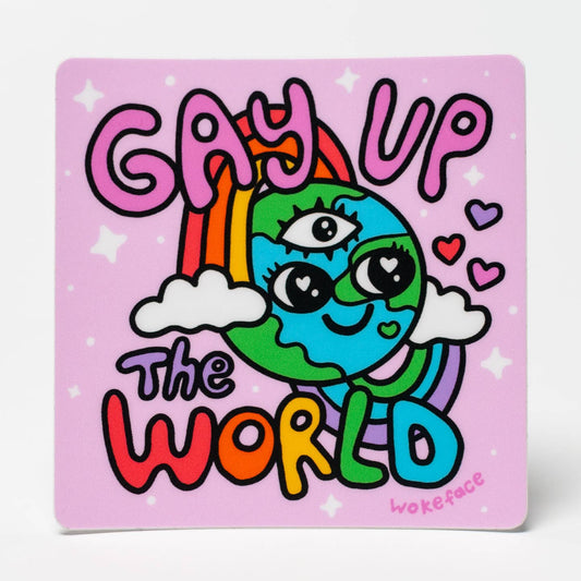 Gay Up The World Sticker