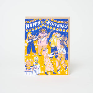 Birthday Barn Dance Letterpress Greeting Card By Phoebe Wahl