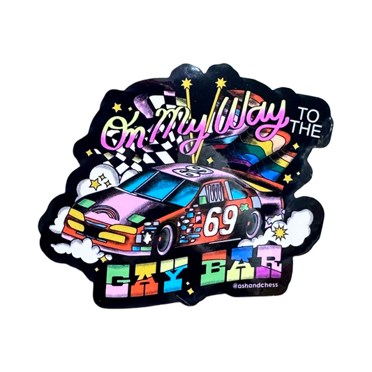 On my way to the Gay Bar - Sticker