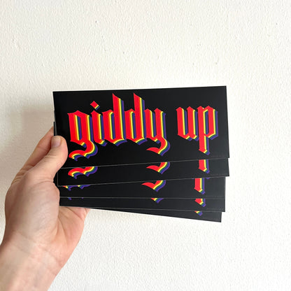 Giddy Up Bumper Sticker