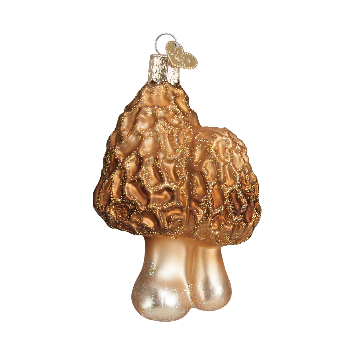 Morel Mushrooms Glass Ornament