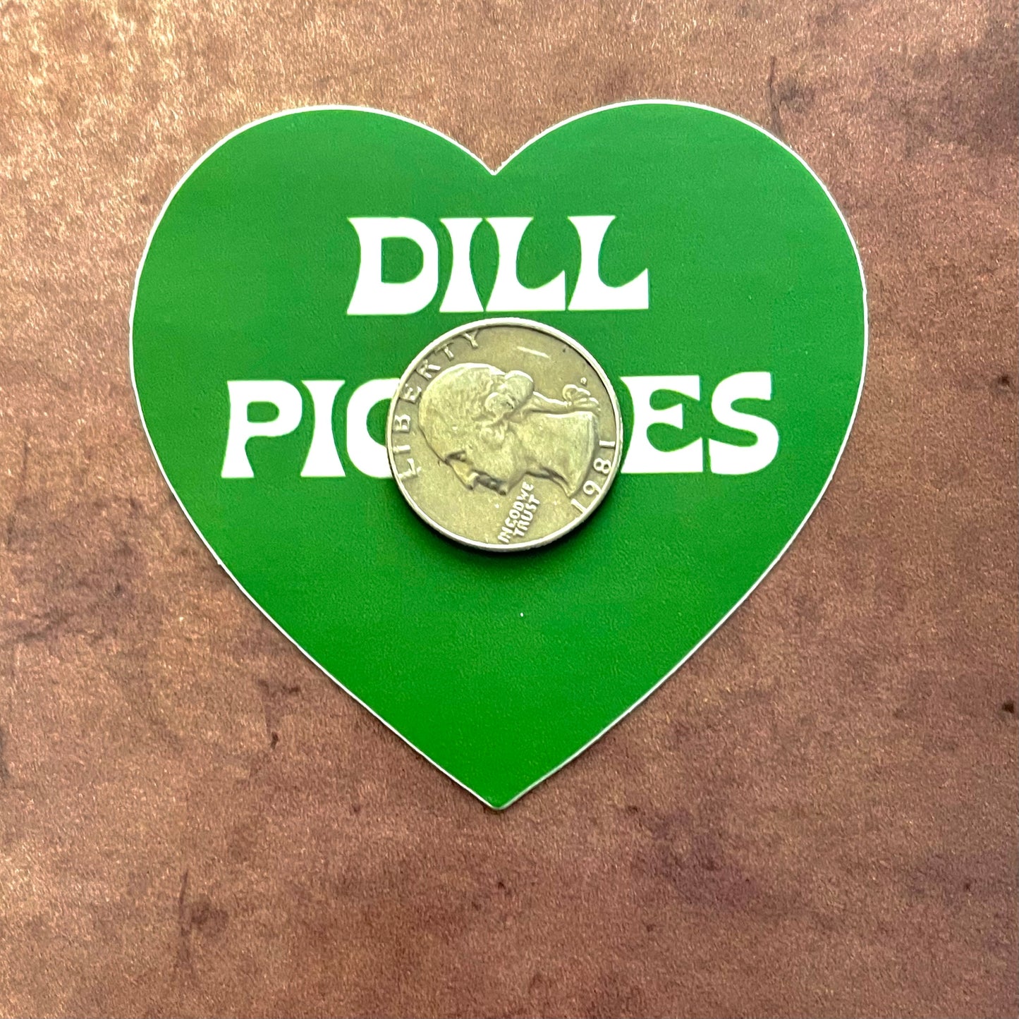 Dill Pickles Heart Sticker