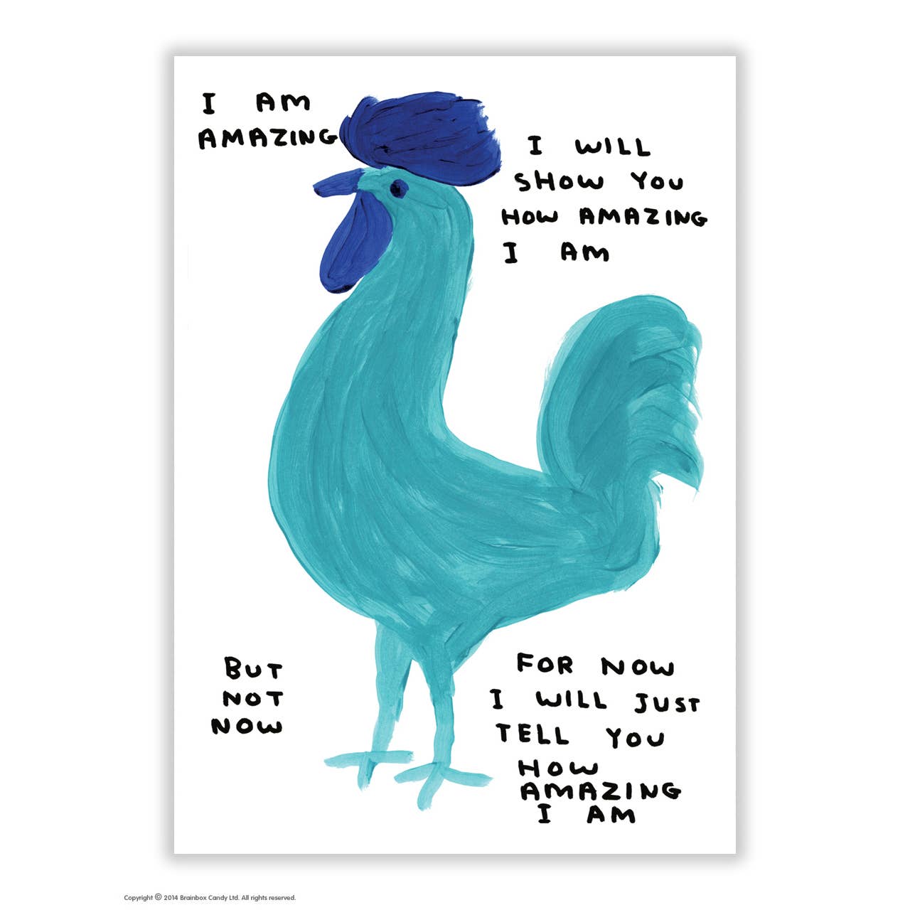 I Am Amazing - Art Postcard David Shrigley