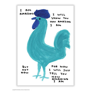 I Am Amazing - Art Postcard David Shrigley