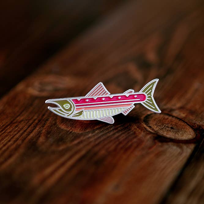 Sockeye Salmon Enamel Pin