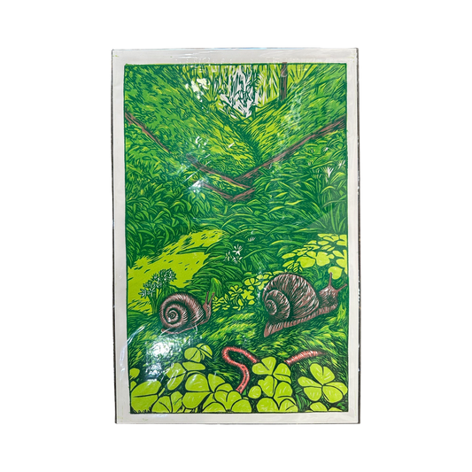 PNW Nature Linocut Print