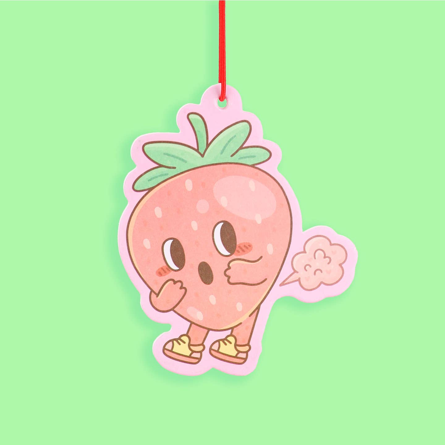 Strawberry Toot Funny Fruit Scented Car Air Freshener
