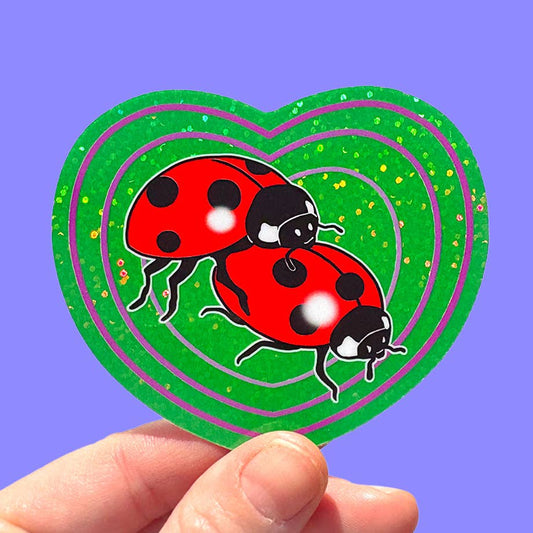 Love Bugs Glitter Sticker