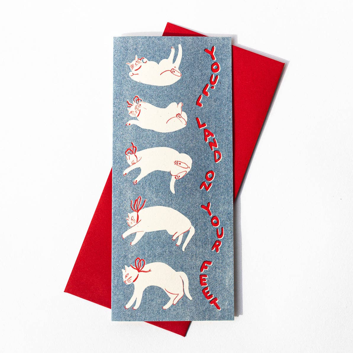 You'll Land On Your Feet- Risograph Greeting Card