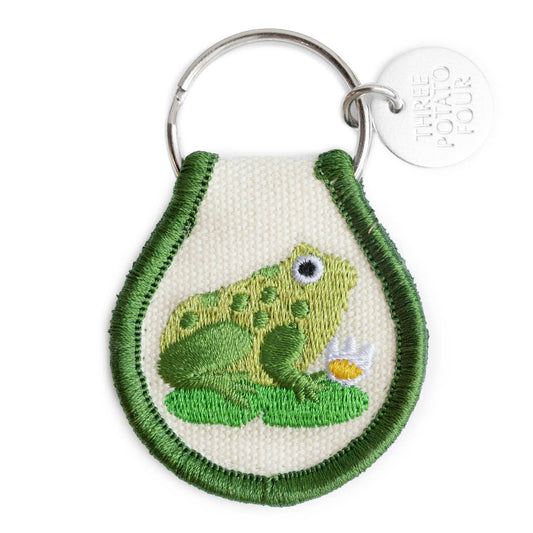 Frog Embroidered Keychain