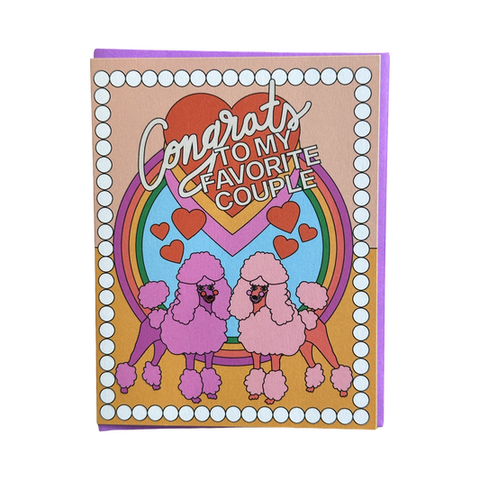 Favorite Couple Poodles - Greeting Card