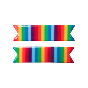 Rainbow Stripe Hair Clips