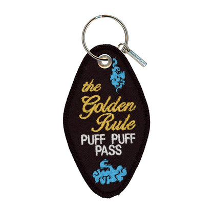 Puff Puff Pass Embroidered Keychain