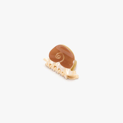 Mini Snail Hair Claw Clip Brown